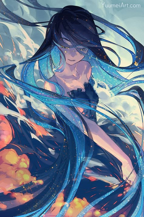 ArtStation - Star Fall Yuumei Art, Arte Peculiar, Bel Art, Art Mignon, Splash Art, 캐릭터 드로잉, Arte Inspo, Art Et Illustration, 판타지 아트