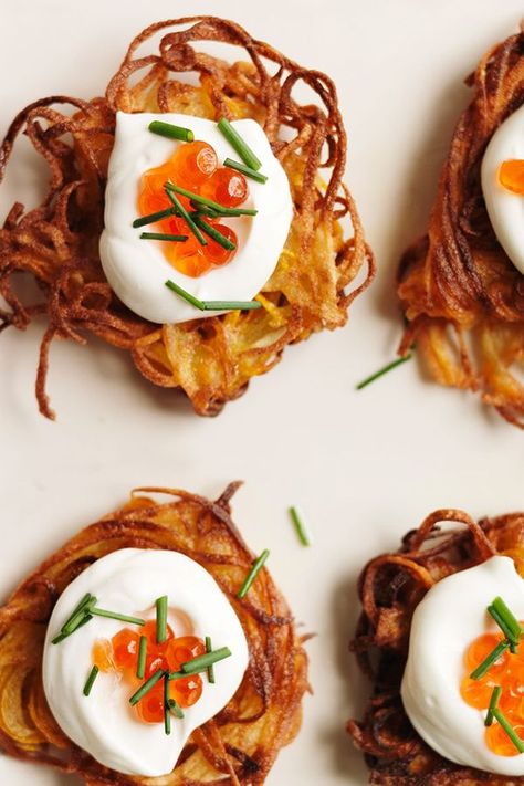 Adding shredded butternut squash to mini potato pancakes adds a touch of sweetness and a nice orange hue. #fallrecipes #falldishes #recipes Butternut Appetizer, Winter Cooking, Autumn Recipes, Fall Recipe, Butternut Squash Recipes, Potato Sides, Fall Cooking, Fall Dishes, Potato Pancakes