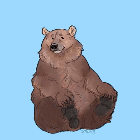 Bear Character, Animal Drawing, Bear Art, Art Refs, Drawing Inspo, A Drawing, Art Styles, Animal Drawings, Art References