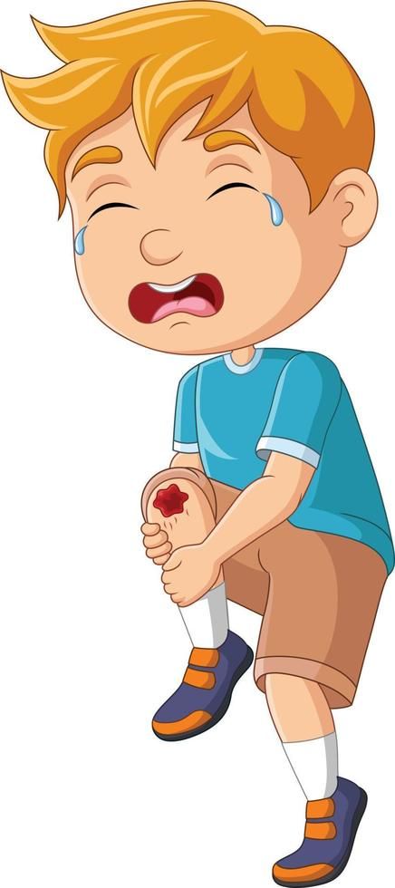 Cartoon little boy crying with scraped knee Crying Clipart, Scraped Knee, Cartoon Picture, The Cartoon, Bible Crafts, Cartoon Pics, Vector Art, Vector Free, Royalty