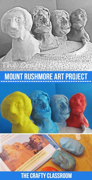 DIY Mount Rushmore Art Project. Save this for your Patriotic or Landmark unit studies. Mount Rushmore Craft, George Washington Craft, Usa Landmarks, State Project, Presidents Of The United States, American Landmarks, Art Project For Kids, Montessori Art, Mt Rushmore