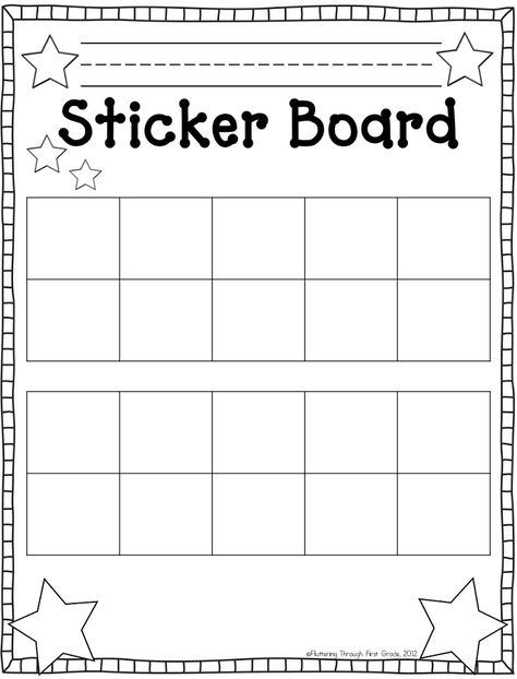 Behavior Sticker Chart, Sticker Chart Printable, Free Printable Behavior Chart, Sticker Board, Behavior Plans, Printable Reward Charts, Behaviour Strategies, Behavior Chart, Sticker Chart