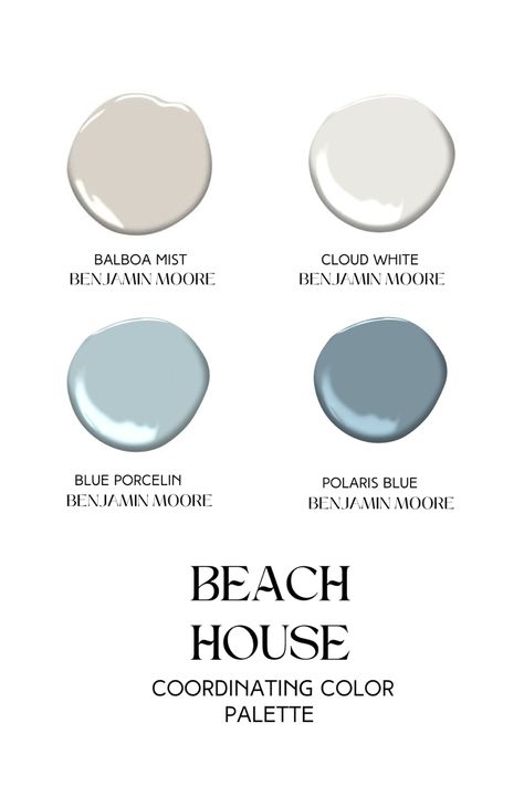 Home Paint Ideas, Beach House Paint Colors, Beach House Color Palette, Beach Paint Colors, House Color Palette, Coastal Paint Colors, Coastal Paint, Beach House Colors, Coastal Color Palette