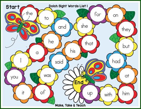 Spring themed activities for learning and practicing sight words. Color and black and white versions! Dolch Sight Word List, Spring Kindergarten, Learning Sight Words, Teaching Sight Words, Tricky Words, Sight Words List, Dolch Sight Words, Word Board, Jolly Phonics