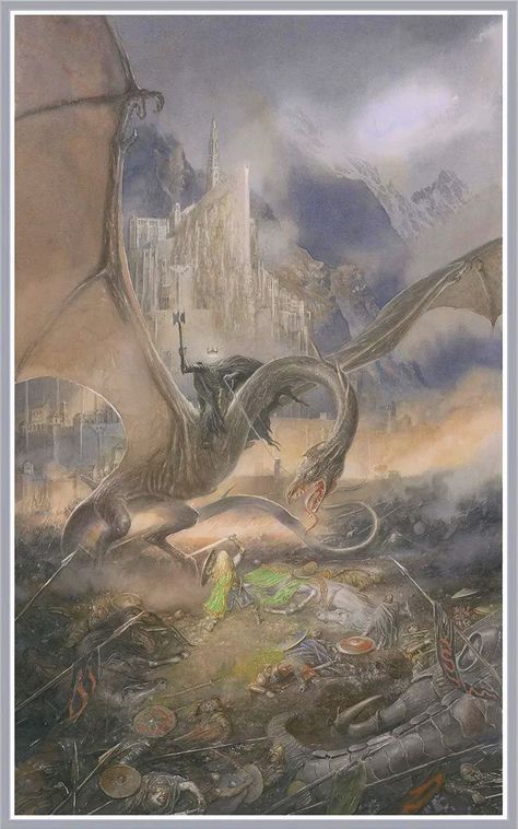 Alan Lee Art, Tolkien Artwork, Lord Of Rings, Tolkien Illustration, Witch King Of Angmar, Lord Of The Rings Tattoo, Alan Lee, John Howe, Middle Earth Art