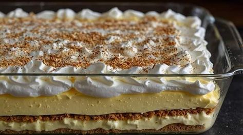 The Pioneer Woman - Ree Drummond❤️🌹❤️ | No-Bake Lemon Eclair Cake | Facebook No-bake Lemon Eclair Cake Recipe, No Bake Lemon Eclair Cake, No Bake Eclair Cake, Eclair Cake Recipes, Pioneer Woman Ree Drummond, Eclair Cake, Ree Drummond, Eclairs, Heavy Cream