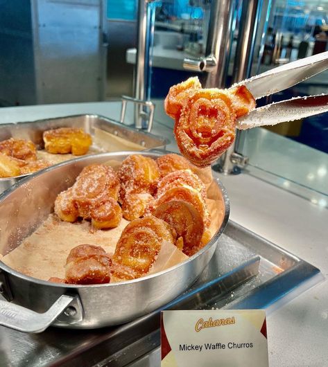 Heather Sievers on Instagram: “This was a first for me! Mickey Waffle Churros from Cabanas for breakfast! SO good. #DisneyMagic” Churro Mickey Ears, Mickey Churro Waffles, Waffle Churros, Disney Churros, Disney Breakfast, Churro Waffles, Mickey Waffle, Mickey Waffles, Disney Cruises