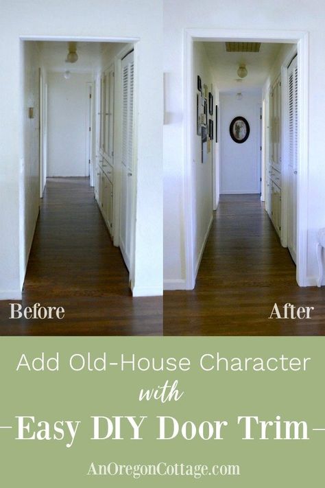 Diy Door Trim, Door Trim Ideas, House Character, Home Repair Services, Diy Trim, Cottage Style Homes, Rustic Bathrooms, Work Diy, Door Trim