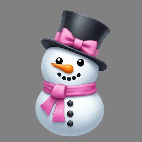 Cute snowman with pink bow emoji | AI Emoji Generator Cute Christmas Emojis, Cute Ios Emoji, Winter Emojis, Snowman Emoji, Christmas Emojis, Pink Emojis, Bow Emoji, Emoji Hat, Emojis Aesthetic