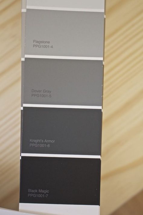 Grey Exterior House, Ppg Paint Colors, Grey Exterior House Colors, Ikea Rast Hack, Gray House Exterior, Dark Grey Paint, House Paint Color Combination, Gray House, Paint Colors For House