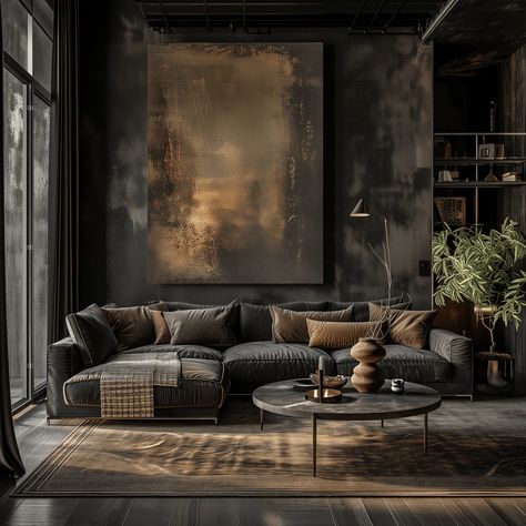 44 Dark Living Room Ideas: Embracing Elegance & Drama - Edward George Dark Lounge, Dark Living Room Ideas, Dark Living Room, Dark Dining Room, Victorian Colors, Bright Furniture, Living Room Transformation, Modern Basement, Dark Living Rooms