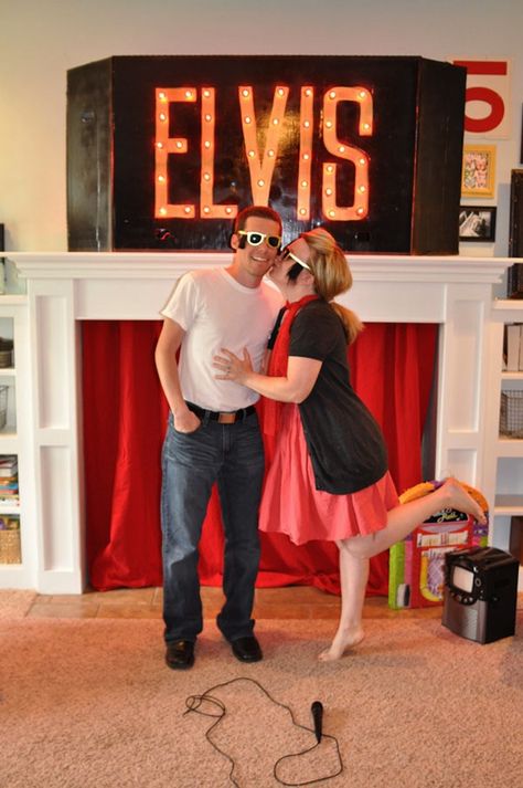 Elvis Trunk Or Treat Ideas, Elvis Presley Party Theme, Elvis Presley Party Decorations, Elvis Bridal Shower Ideas, Elvis First Birthday Party Ideas, Elvis Birthday Party Ideas, Elvis Theme Party, Elvis Presley Theme Party Ideas, Elvis Themed Birthday Party Ideas