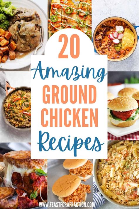 Ground Chicken Breast Recipes, Easy Ground Chicken Recipes, Ground Chicken Recipes Easy, Ground Chicken Casserole, Ground Chicken Recipes Healthy, Chicken Casserole Recipes Healthy, Ground Chicken Burgers, Chicken Mince, Meal Rotation