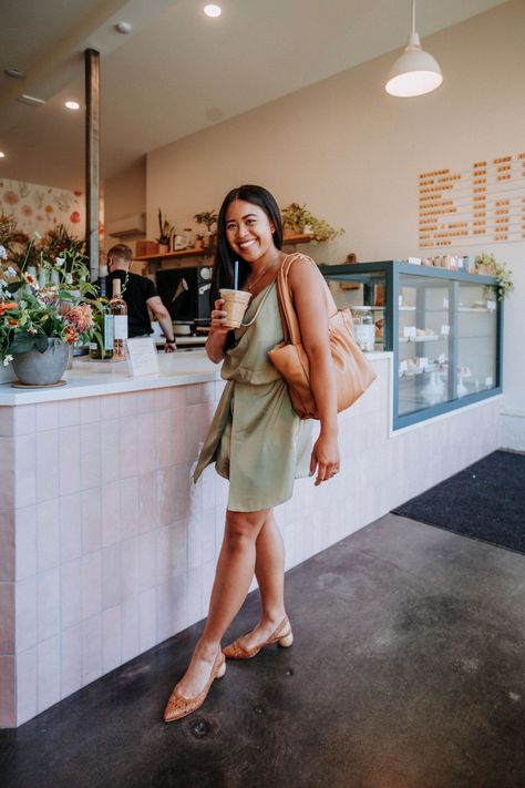 Coffee Shop Photoshoot, Seattle Coffee Shops, Coffee Photoshoot, Seattle Neighborhoods, Seattle Coffee, Seattle Restaurants, Cute Coffee Shop, Shop Dress, Beacon Hill