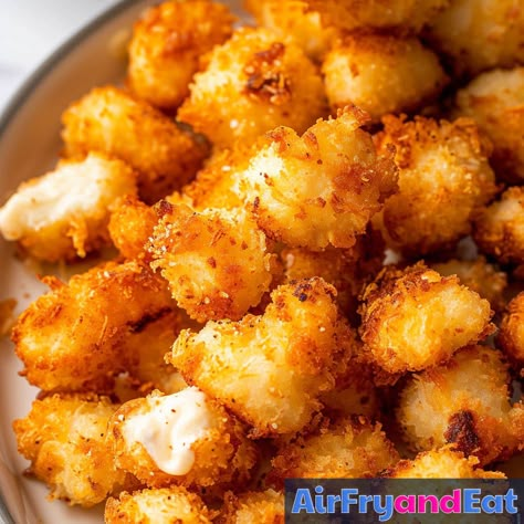 air fryer cheese curds Cheese Curds Recipe Air Fryer, Air Fried Cheese Curds, Cheese Curds Recipe Dishes, Cheese Curds Air Fryer, Deep Fried Cheese Curds Recipe, Air Fryer Cheese Curds, Homemade Cheese Curds, Air Fried Vegetable Recipes, Wednesday Meals