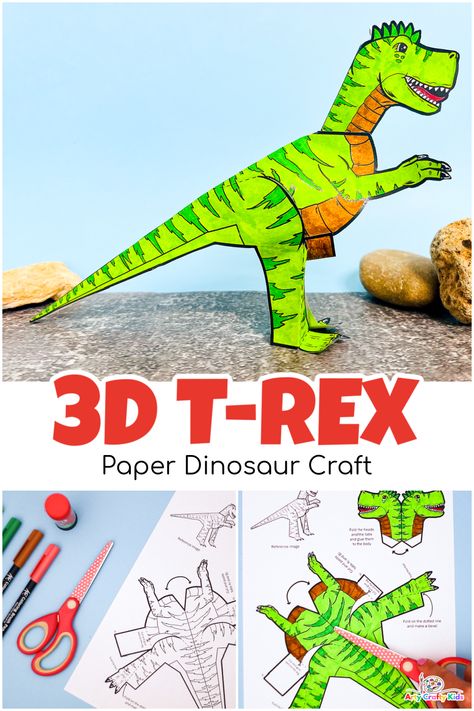 Roar into creativity with our 3D Tyrannosaurus Rex Paper Dinosaur Craft! 🦖🌟 A super fun and easy to make coloring craft for kids of all ages. Simply download the dinosaur template to get started! Paper Dinosaur Craft, Dinosaur Art Projects, Dinosaur Crafts Preschool, Dinosaur Template, Boho Chic Bedroom Decor, Dinosaur Craft, Make A Dinosaur, Paper Dinosaur, Dinosaurs Preschool