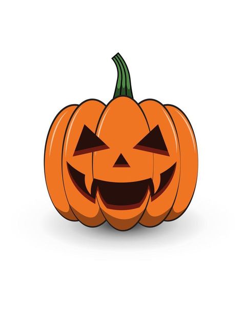 Pumpkin halloween concept with happy face on white background Happy Pumpkin, Background Background, Background White, White Face, Pumpkin Halloween, Happy Face, Halloween Pumpkins, Vector Art, White Background