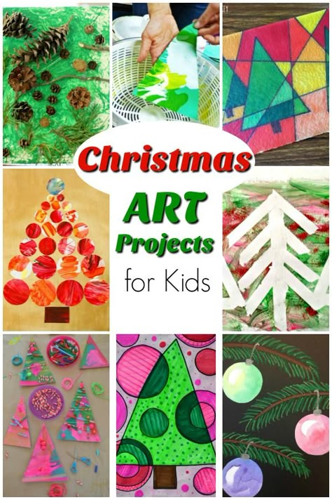 Christmas Art for Kids - How Wee Learn Christmas Art Projects For Kids, Teaching Styles, Christmas Homeschool, Homeschool Christmas, Christmas Crafts And Activities, Homeschool Holidays, Christmas Art For Kids, Holiday Art Projects, Christmas Art Projects