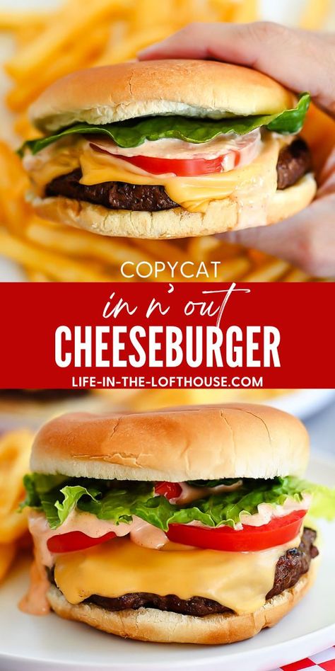 Juicy and flavorful cheeseburgers fresh off the grill that are smothered in a delicious "secret sauce". Life-in-the-Lofthouse.com Cheeseburger Sauce, In And Out Burger, Sandwiches Recipes, Healthy Burger, Ground Beef Dishes, In N Out, Hamburger Recipes, Secret Sauce, Holiday Foods