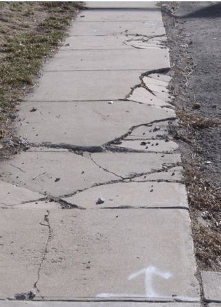 Concrete Repairs: Who is responsible for repairs or replacement? • Classic Construction Sidewalk Illustration, Sidewalk Reference, Cracked Sidewalk, Sidewalk Drawing, Sidewalk Cracks, Street Sidewalk, Sidewalk Repair, Concrete Sidewalk, Minecraft Tree