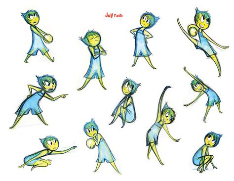 Joy from Inside Out Concept Art Disney, Joy Inside Out, Inside Out Emotions, Inside Out Characters, Disney Concept Art, Art Disney, 캐릭터 드로잉, Concept Art Character, Character Design Animation