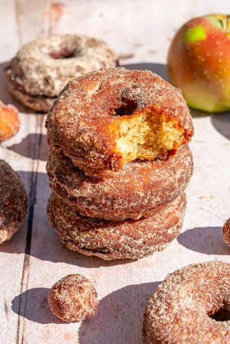 Sourdough Apple Cider Donuts (No Proofing!) - Sourdough Brandon Thanksgiving Sourdough, Donut Pop, Sourdough Cookies, Sourdough Apple, Sourdough Ideas, Boiled Cider, Apple Cider Donuts Recipe, Sourdough Breads, Discard Recipe