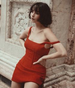 Red Velvet, Red Dress, Backless Dress, Sleeveless Dress, Slip Dress, Vogue, Velvet, Red