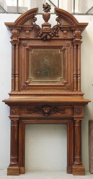 Clock Above Fireplace, Walnut Fireplace, Above Fireplace, Victorian Interior Design, Style Fireplace, Fireplace Mantles, Antique Mantel, Dusty Attic, Victorian Interior