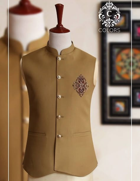 Wasket Suits For Men, Sadri Designs For Men, Nehru Coat For Men, Waist Coat Men Wedding, Waistcoat Men Wedding, Vest For Men Wedding, Man Dress Design, Waistcoat Designs, Wedding Kurta For Men