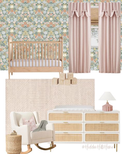 Shop Jenny Lind Maple Wood Spindle … and other curated products on LTK, the easiest way to shop everything from your favorite creators. Beige Headboard Bedroom, Jenny Lind Nursery, Decor Mood Board, Baby Girls Room, Beige Headboard, Girl Nursery Wallpaper, Floral Wallpaper Nursery, Nursery Decor Ideas, Girls Nursery Floral