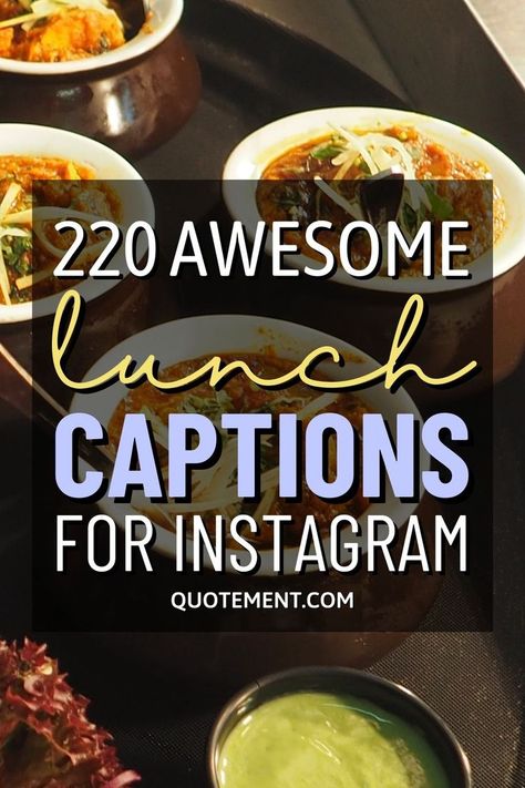 If you love sharing food pics with your Insta friends, here is a list of lunch captions for Instagram that will make your post pop! Lunch Quotes, Lunch Photos, Food Captions, Lunch Hour, Instagram Captions For Friends, Whats For Lunch, Quotes For Instagram, Perfect Lunch, Food Pics