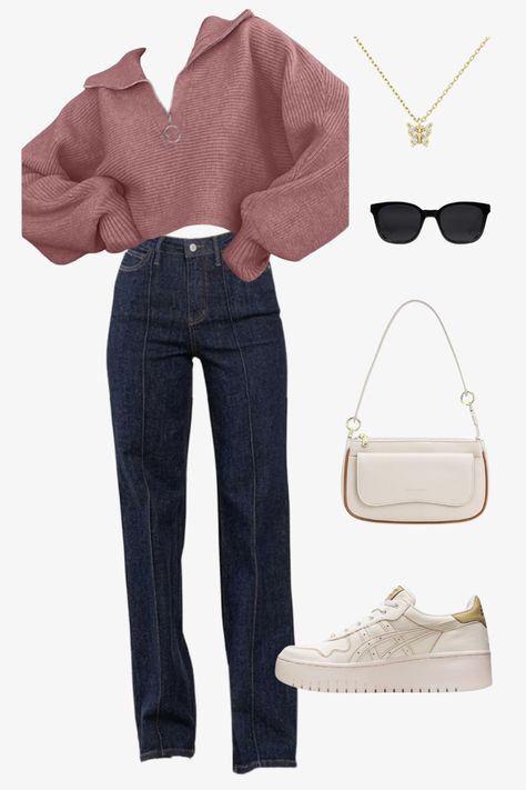 Lazy day outfit idea for when you just want to wear something comfy Comfy Cute Outfits Spring, Spring Sweater Outfits, Lazy Day Outfit, Sweater Outfit, Spring Sweater, Lazy Day, Cute Spring, Day Outfit, Outfit Idea