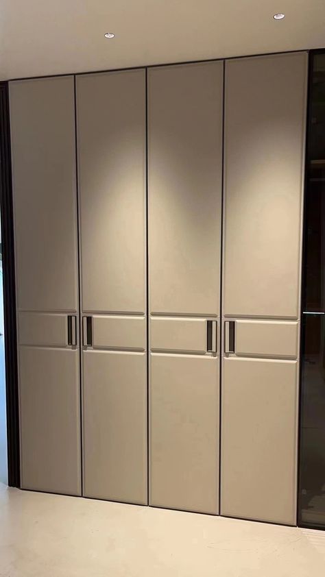 Leather Wardrobe Shutters, Closet Shutter Doors Ideas, Leather Wardrobe Doors, Pu Finish Wardrobe Shutters, Wardrobe Shutter Design Modern, Wardrobe Shutters, Wardrobe Shutter Design, Leather Wardrobe, Mood Board Bedroom