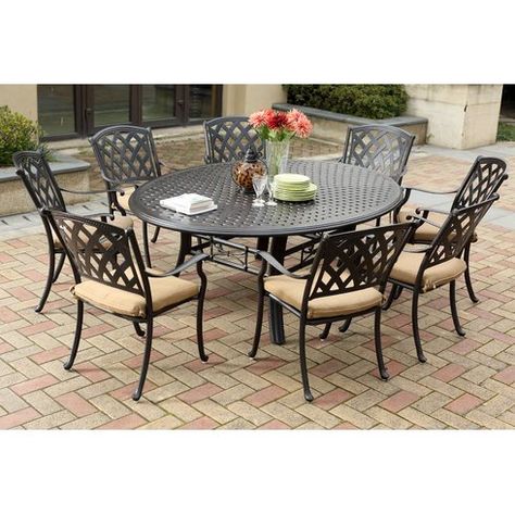 Round Patio Dining Set, Round Patio, 3 Piece Dining Set, Round Dining Set, Patio Bar Set, 7 Piece Dining Set, Aluminum Patio, Mesa Exterior, Dining Sets Modern