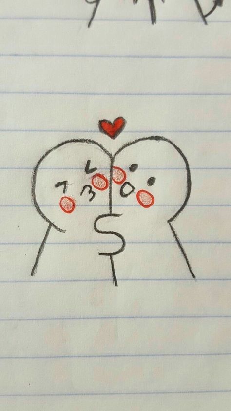 Small Love Drawings, Cute Couple Doodles Easy, Couples Doodles Simple, Cute Drawings Of Love, Cute Small Drawings, Dibujo Simple, Drawings For Boyfriend, Cute Easy Doodles, Bff Drawings