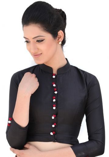 https://www.etsy.com/shop/JahanviFashionShop Normal Blouse, Full Sleeves Blouse Designs, Black Blouse Designs, Saree Jacket Designs, Long Blouse Designs, Cotton Blouse Design, Blouse Back Neck Designs, Blouse Design Images, Sari Blouse Designs