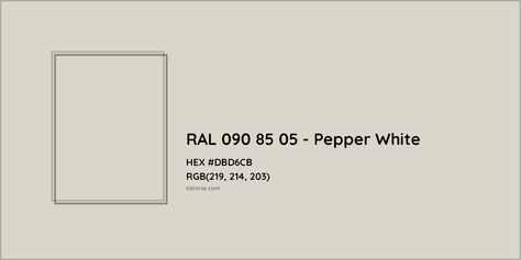 About RAL 090 85 05 - Pepper White Color - Color codes, similar colors and paints Pantone Tcx, Ral Code, Analogous Color Scheme, Rgb Color Codes, Hexadecimal Color, Lunar Landing, Rgb Color Wheel, Monochromatic Color Palette, Opposite Colors