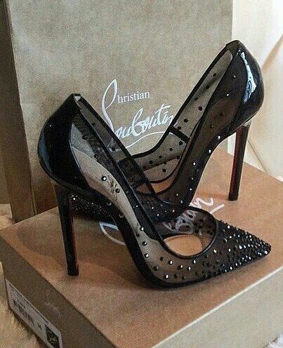 Hak Tinggi, Louboutin Heels, Gorgeous Shoes, Fabulous Shoes, Black High Heels, Crazy Shoes, Shoe Obsession, Christian Louboutin Shoes, Beautiful Shoes