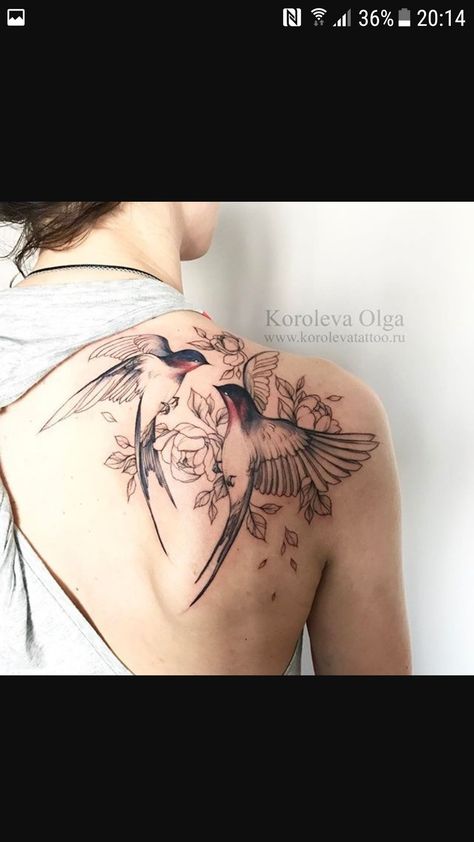 Floral Shoulder Tattoo With Hummingbird, Back Tattoo Women Hummingbird, Line Art Shoulder Tattoos For Women, Feminine Hummingbird Tattoos, Hummingbird Drinking From Flower Tattoo, Flowers With Animals Tattoo, Flowers Hummingbird Tattoo, Hummingbird And Hydrangea Tattoo, Back Hummingbird Tattoo