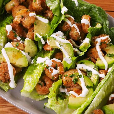 Quickest dinner ever. Shrimp Wrap, Recipes With Videos, Shrimp Wraps, Lettuce Wraps Healthy, Shrimp Lettuce Wraps, Cilantro Lime Shrimp, Lettuce Wrap Recipes, Shrimp Recipes Healthy, Lime Shrimp