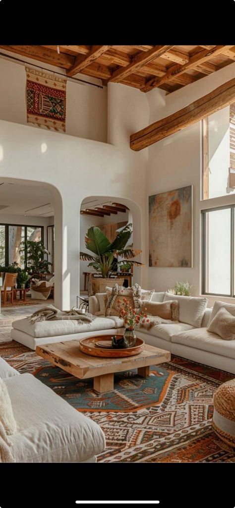 Mexican Living Room, Modern Mexican Decor, Spanish Inspired Home, Modern Mexican Home Decor, Modern Mexican Home, Mexican Interior Design, Modern Hacienda, Mexican Interiors, Mediterranean Interior Design