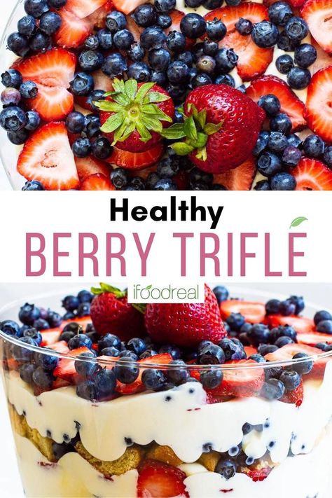 Berry Trifle dessert. Healthy Trifle, Gerd Recipes, Homemade Chocolate Truffles, Almond Flour Cakes, Dessert Truffles, Berry Trifle, Baking With Almond Flour, Trifle Dish, Dream Summer