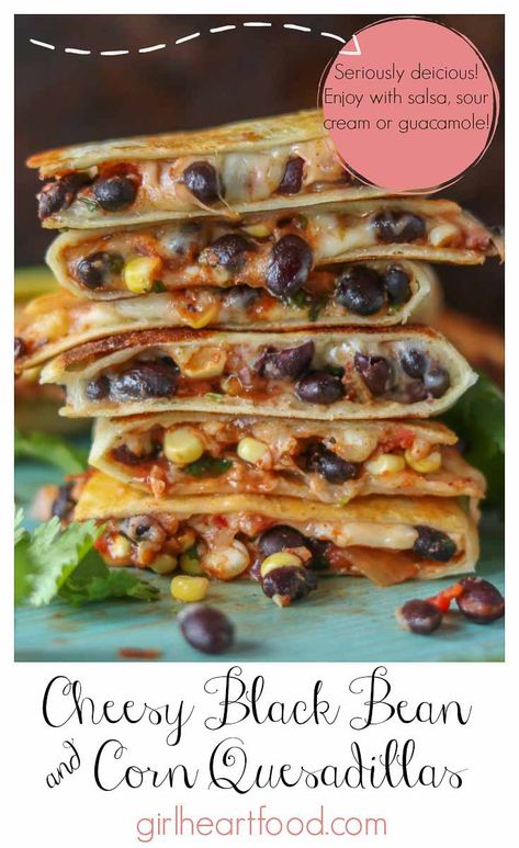 Cheese And Bean Quesadilla, Black Bean And Zucchini Recipes, Easy Lunch Healthy Ideas, Healthy Camping Lunch Ideas, Camping Vegetarian Meals, Black Bean And Corn Quesadillas, Mexican Wraps, Corn And Cheese, Quesadilla Recipes Easy