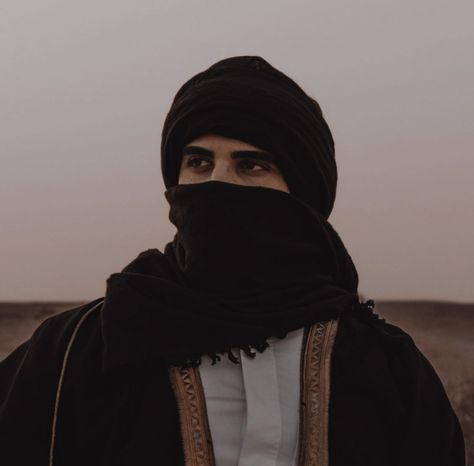 The Desert, A Man, Black