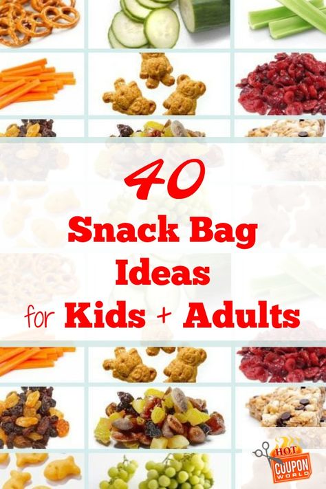 Snack Bag Ideas (40 of the BEST Snack Ideas for Kids & Adults)! Snack Bags For Adults, Snack Bag Ideas, Tournament Food, Best Snack Ideas, Adult Snacks, Snack Ideas For Kids, Snack Boxes Healthy, Team Snacks, No Bake Energy Bites