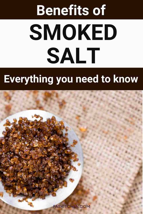 A Pinterest pin featuring a guide to smoked salt with simple language and helpful tips. The image showcases the nutrition, benefits, and usage instructions for smoked salt, perfect for enhancing your cooking experience. #SmokedSalt #SaltGuide #CookingTips Smoked Salt, Smoked Sea Salt, Burning Wood, Veggie Side Dishes, Nutrition Health, Seasoning Mixes, Veggie Sides, Homemade Bread, Recipe Using