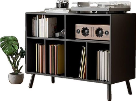 Decorate Tv Stand, Wooden Record Player, Vinyl Corner, Chill Room Ideas, Turntable Setup, Bachelor Pad Decor, Espresso Furniture, Small Tv Stand, Open Cube