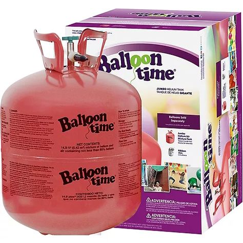 Balloon Time Large Helium Tank 14.9cu ft, 12in Party City Balloons, Jumbo Balloons, Helium Tank, Small Balloons, Up Balloons, Balloon Delivery, Large Balloons, Balloon Pump, Custom Balloons