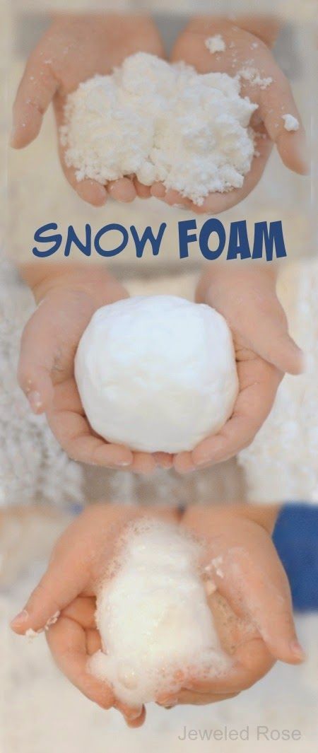 Snow FOAM!  Unlike any other homemade snow. It doesn't bubble like erupting snow. It FOAMS in a very different way that is mesmerizing and SO COOL! { It is cold, fluffy, soft, mold-able, and irresistible to touch} Erupting Snow, Snow Recipe, Sands Recipe, Make Snow, Kids Bubbles, Kid Experiments, Christmas Activities For Kids, How To Make Snow, Slime Recipe