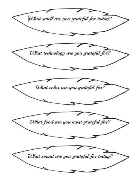 PDF of gratitude prompts printed on a feather outline to create a thankful turkey as a family. Each night as dinner is eaten, everone draws a featehr from a jar and tells what they're thankful for. The answers are written on the featehr then added to Thankful Turkeys body each day until Thanksgiving! Turkey Feather Template Free Printable, Gratitude Turkey, Employee Activities, Feather Art Projects, Gratitude Crafts, Feather Clip Art, Feather Outline, Feather Template, Thankful Turkey